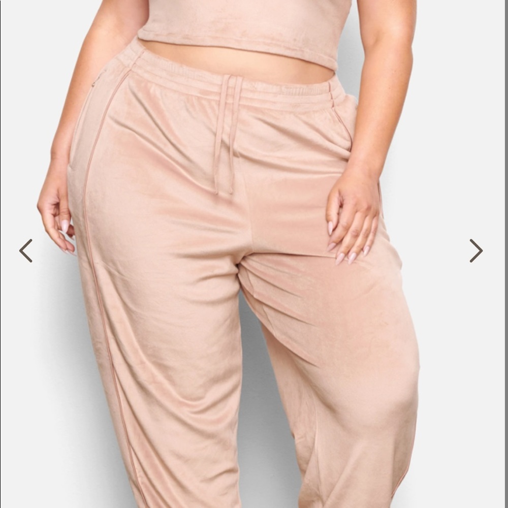 SKIMS oversized velour joggers -Dusk